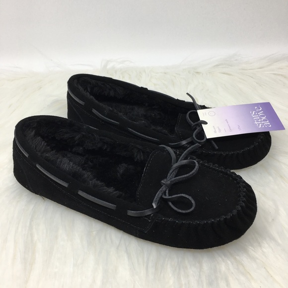 start above Shoes - Start Above black suede slipon slippers size 7
